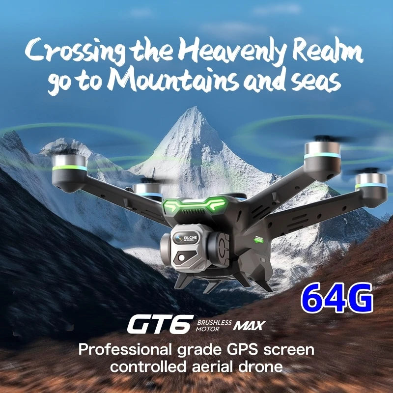 GT6 Professional Drone Long Range Flight Battery Quadcopter 4K HD Wifi Dron Aerial Photography Obstacle Avoidance Aircraft Ai-TechWorld 