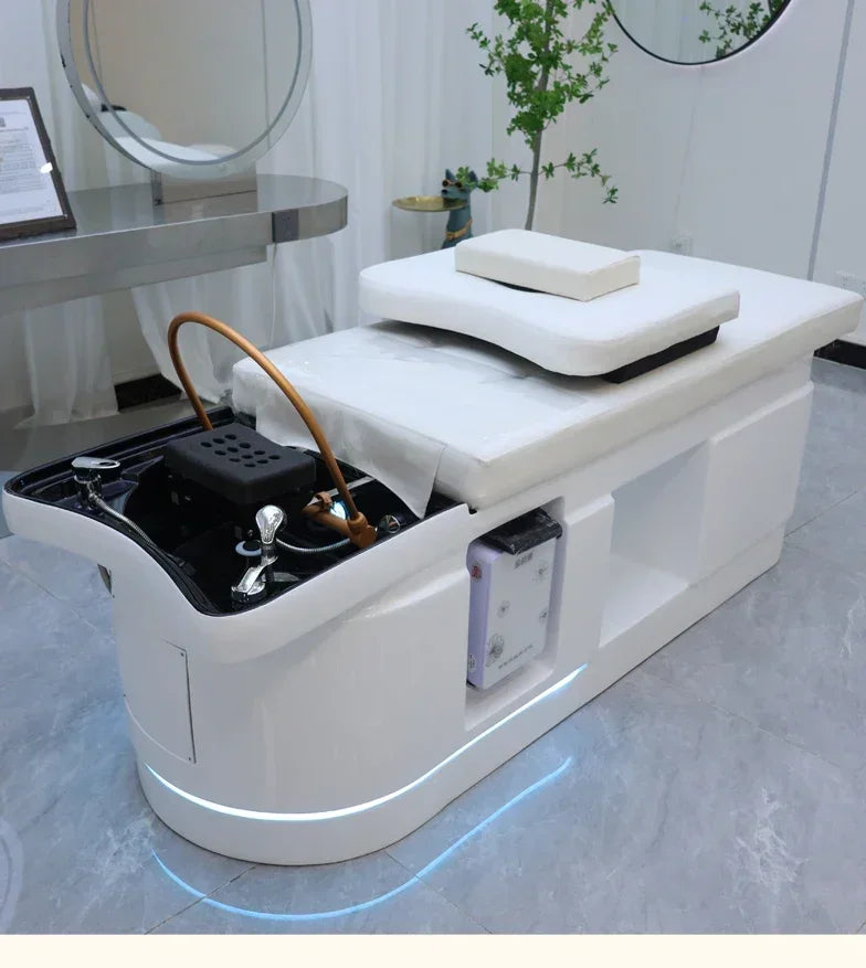 Spa Massage Shampoo Bed for Hair Salon, Commercial Use, Hairdressing Shaving Station, Water Circulation Basin, Beauty Furn, 2025 Ai-TechWorld 
