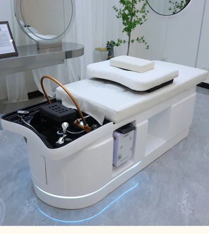 Spa Massage Shampoo Bed for Hair Salon, Commercial Use, Hairdressing Shaving Station, Water Circulation Basin, Beauty Furn, 2025 Ai-TechWorld 