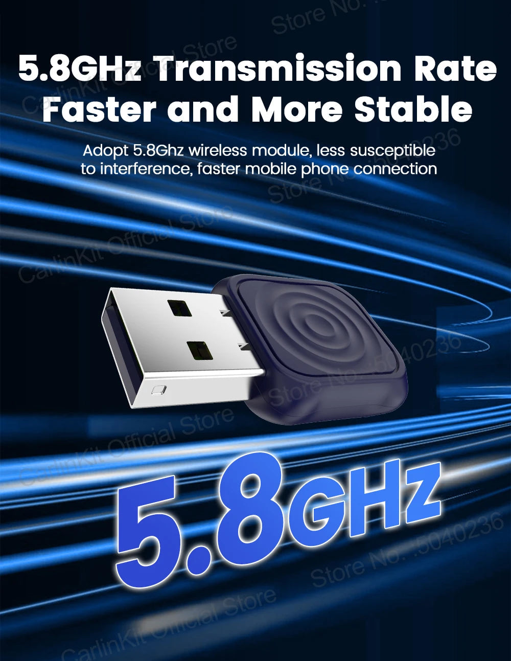 CarlinKit 5.0 Mini Ultra Wireless Adapter Wireless CarPlay Android Auto For OEM Car Plug and Play WiFi Bluetooth Auto Connection Ai-TechWorld 