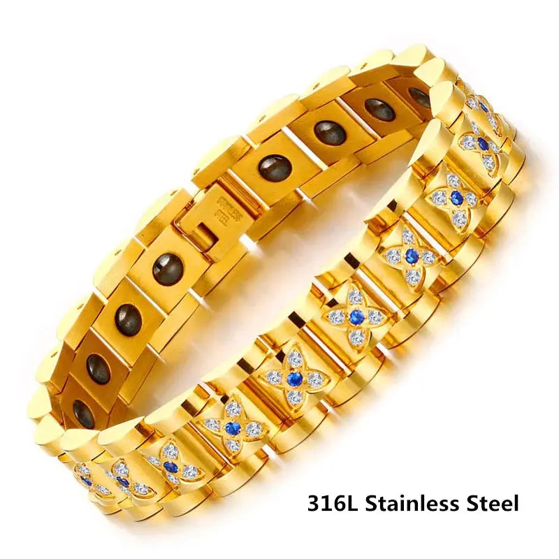 Pure Titanium Hematite Therapy Bracelet Tungsten Ceramic Blood Pressure Slimming Bracelet Weight Loss Bracelet Ai-TechWorld 