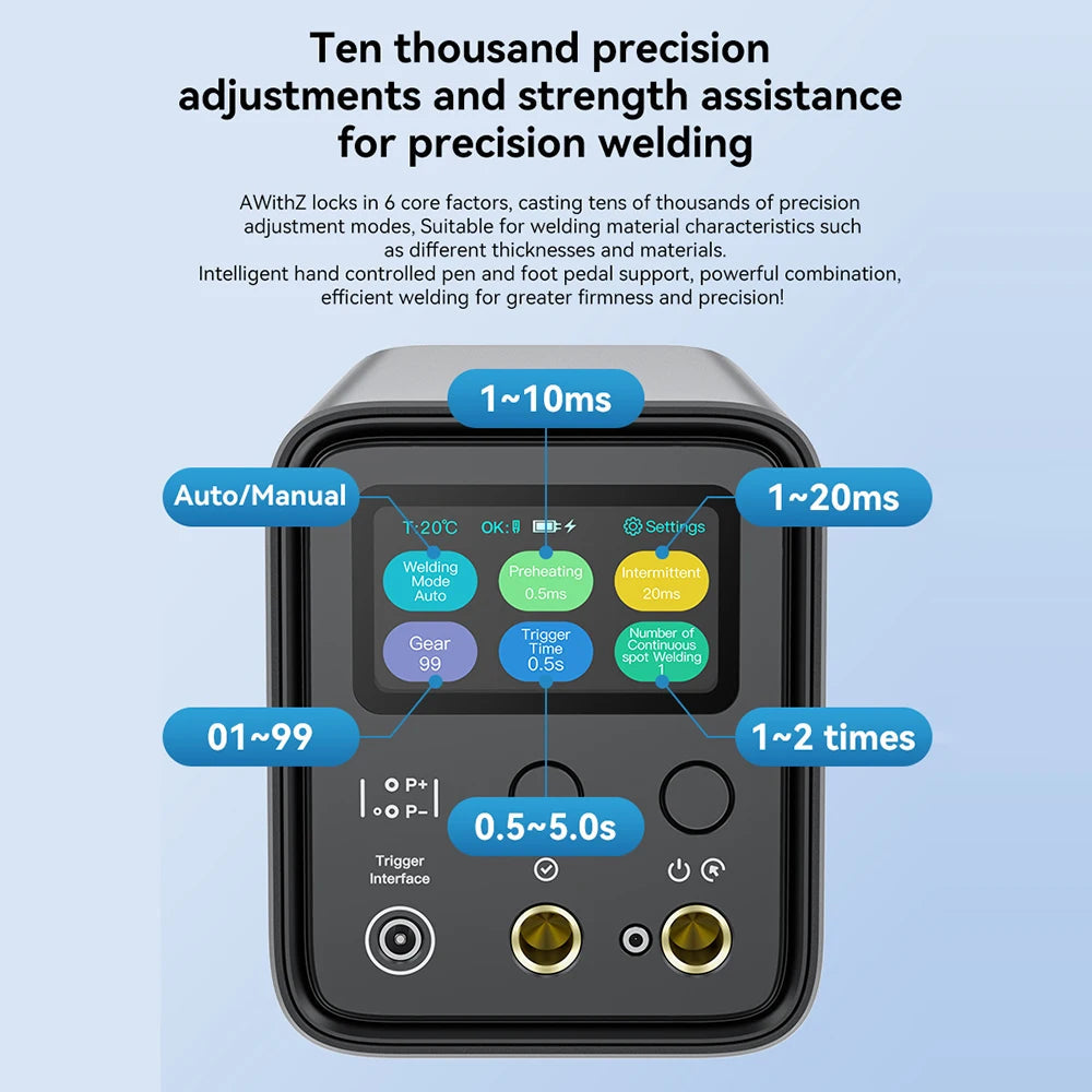 AWithZ UF20B Spot Welder Super Farad Capacitor Spot Welding Machine 18650 Lithium Battery DIY Nickel Sheet Welding Machine EU Ai-TechWorld 