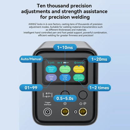 AWithZ UF20B Spot Welder Super Farad Capacitor Spot Welding Machine 18650 Lithium Battery DIY Nickel Sheet Welding Machine EU Ai-TechWorld 