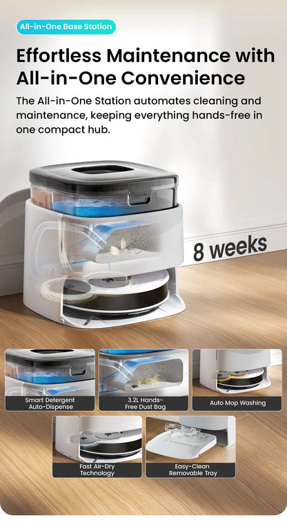 LEFANT M3 M3L Robot Vacuum Cleaner with Mapping, 12000Pa Suction Ai-TechWorld 