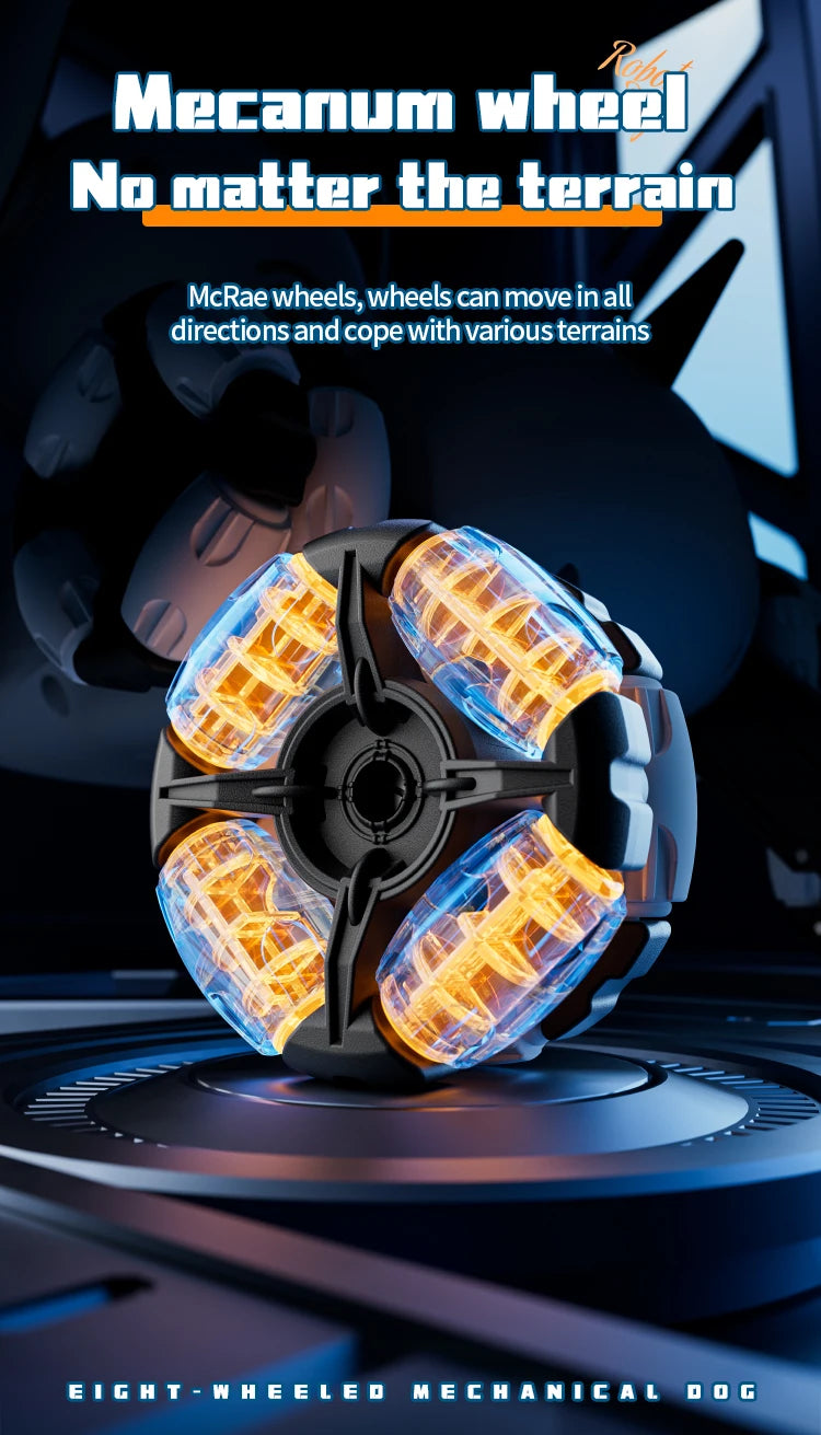 Y9 RC Robot Dog Toy 2.4G Radio Remote Control 8WD Mechanical Pet Dog Touch-sense Music Stunt Electric Toy for Girl Boy Kids Gift Ai-TechWorld 