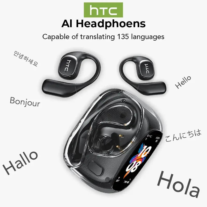 HTC NE11 Earphones Bluetooth V6.0 AI Translator Earbuds Ai-TechWorld 