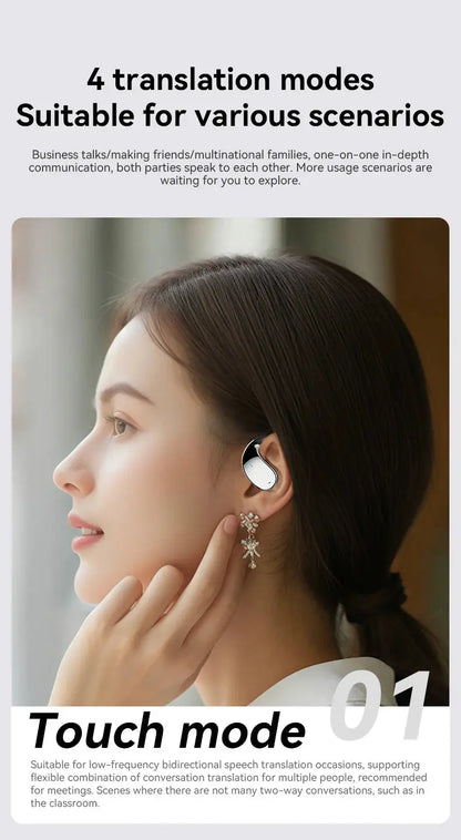 MZYMI Q39 AI Translation Wireless Earphone TWS Ear Hook Sport Running Bluetooth Headset ENC Noise Cancelling Headphone With Mic Ai-TechWorld 
