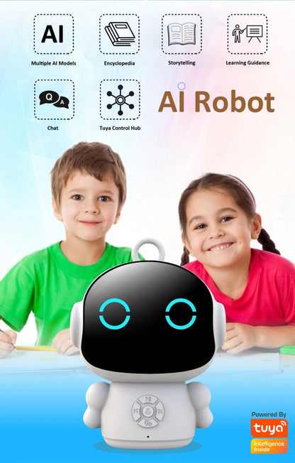 Tuya Smart AI Robot WiFi Early Education Toys for Children Speech Recognition & Voice Interactive Educational Learning Machine Ai-TechWorld 