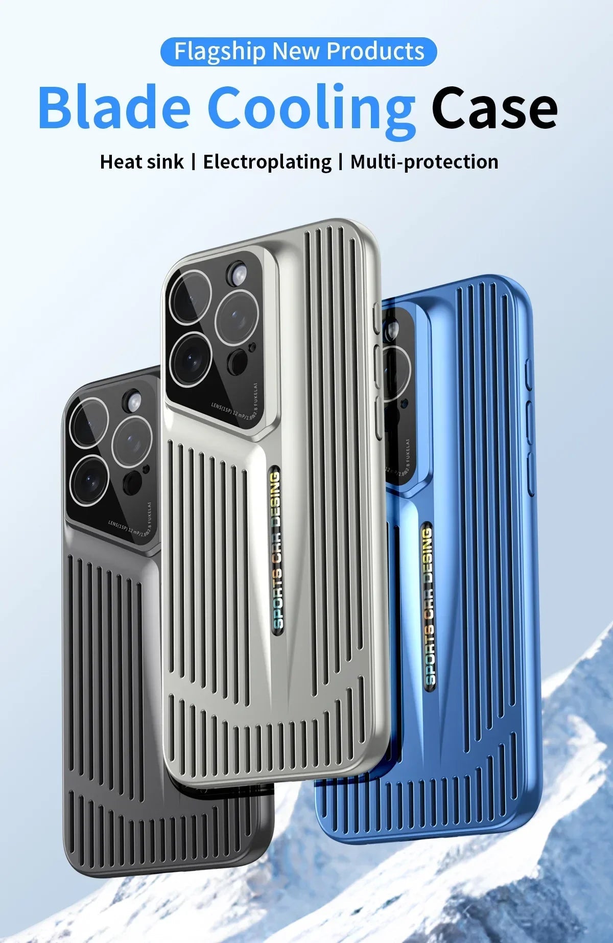 Comes With lLns Film Breathable Heat Dissipation Cooling Cases For iPhone 16 15 Pro Max 14 13 12 11 PC Hard Back Covers Ai-TechWorld 