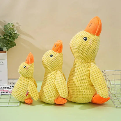 Plush Companion Sleeping Duck Dog Toys for Small Large Dogs Bite Resistant Teeth Grinding Sound Relief Duck Sound Toy Ai-TechWorld 