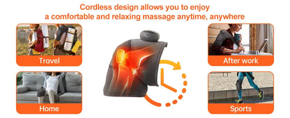 2PCS Cordless Knee Massager with Heat and Vibration for Knee Shoulder Elbow,Heated Knee Brace for Arthritis with Massage,Gifts Ai-TechWorld 