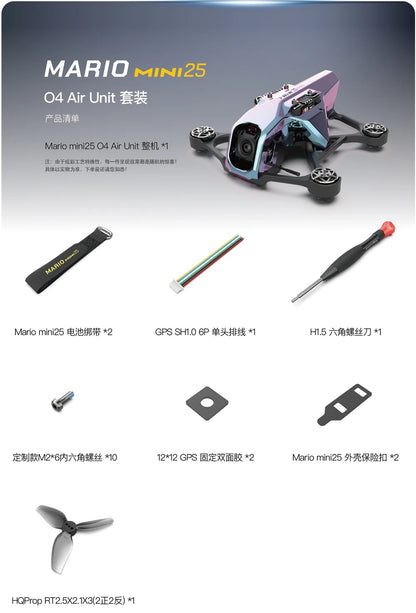 Speedybee Mario Mini 25 Mini25 2.4Ghz 3S FPV Drone (F435 AIO FC and OX32bit 25A 4in1 ESC) Ai-TechWorld 