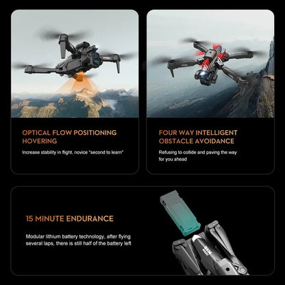 Lenovo K10Max Drone 8K Professinal Three Camera Optical Flow Localization Four-way Obstacle Avoidance RC for Adults Child Toys Ai-TechWorld 