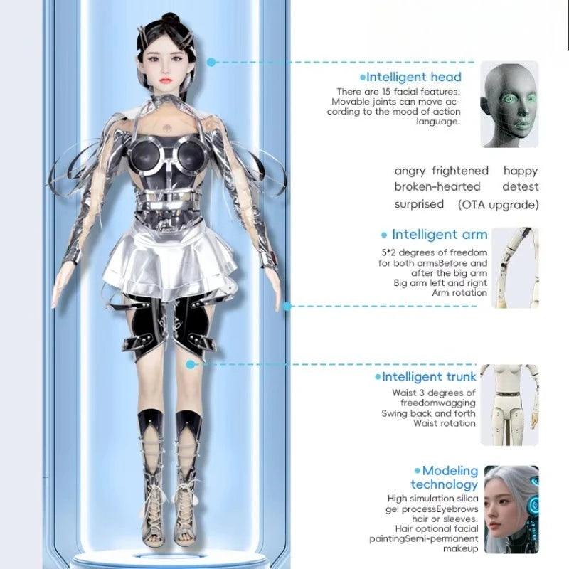 Bionic Humanoid Robot, Real Robot, Beauty Robot, Emotional Exchange and Life Interaction, Welcome Reception Robot Ai-TechWorld 