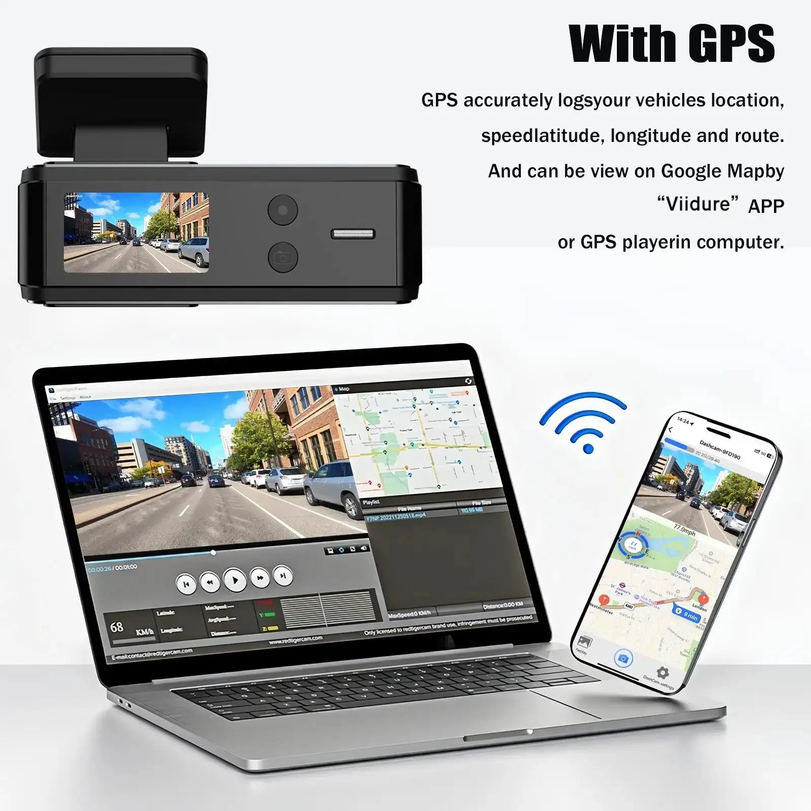 QOZ 4K UHD Dash Cam WIFI GPS Car DVR Front and Rear Dual Lens Auto Car Drive Recorder Night Vision G-Sensor 24H Parking Monitor Ai-TechWorld 