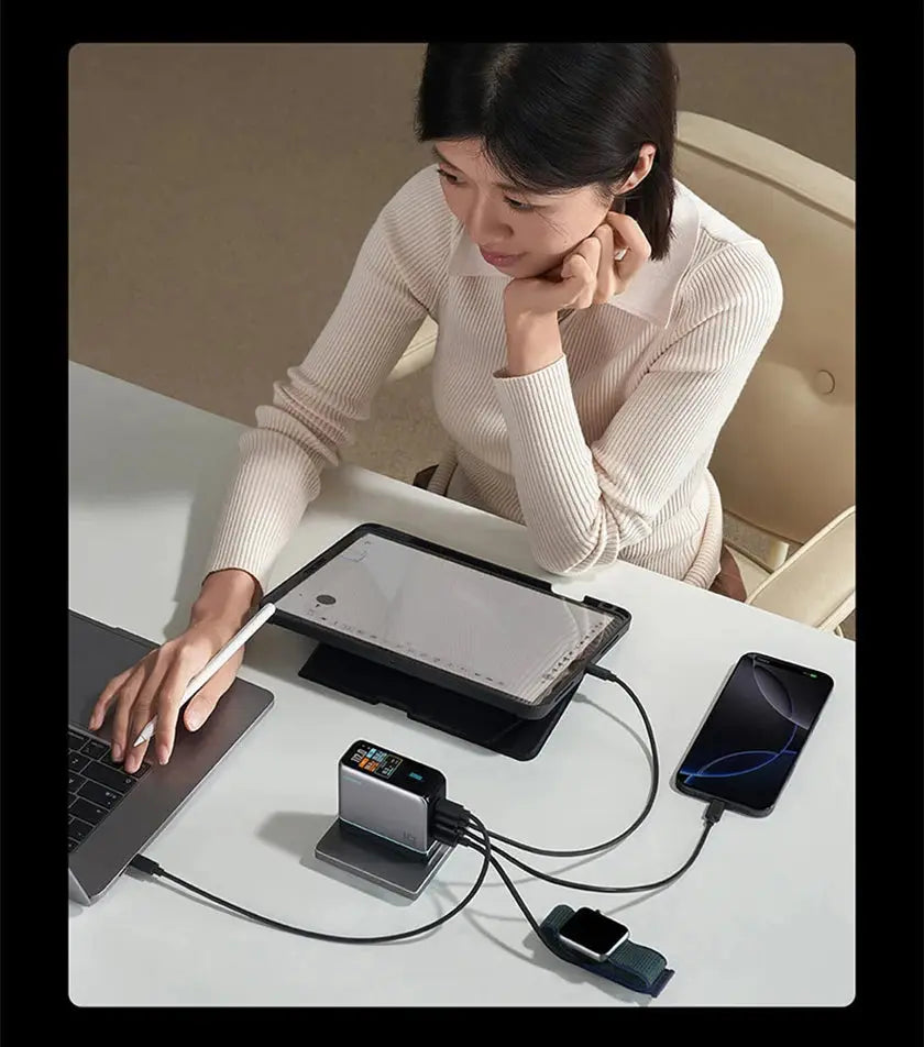 CUKTECH 10 GaN Super Charger Ultra 120W 100W MAX 4 Ports USB-C Charger For Xiaomi Samsung iPhone MacBook Laptop Ai-TechWorld 