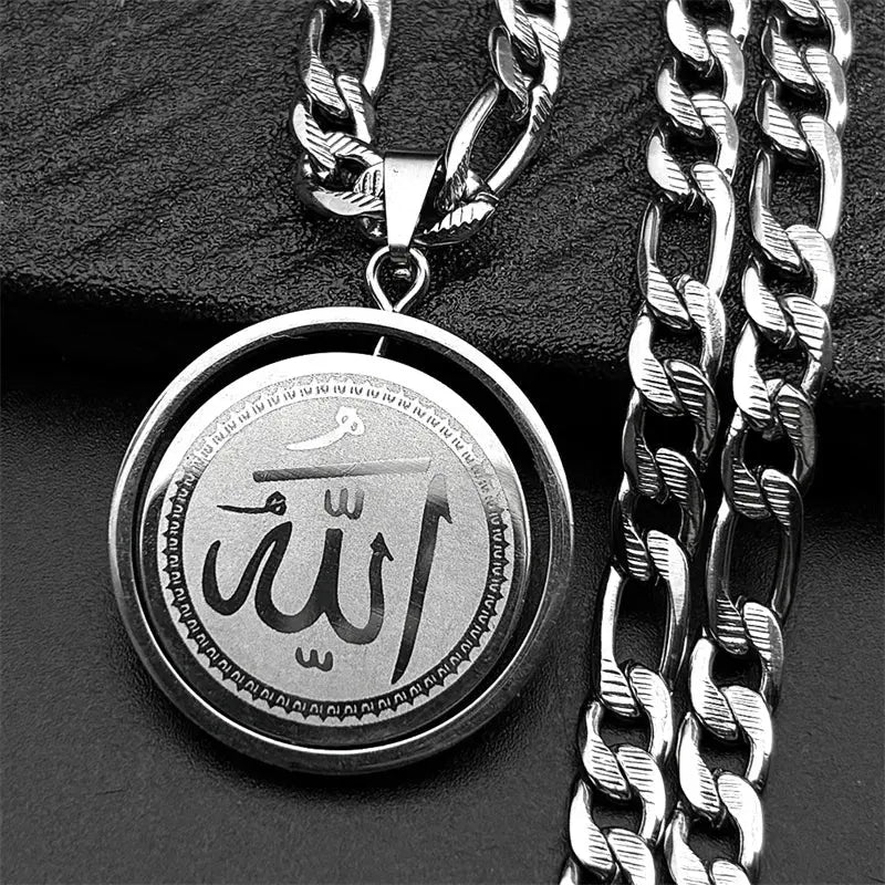 Colorful Crystal Saint Benedict Medal Necklace Women Men Stainless Steel Gold Color Chain Necklaces Jewelry San Benito N8391S05 Ai-TechWorld 