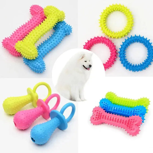 Pet Toys for Small Dogs Rubber Resistance To Bite Dog Toy Teeth Cleaning Chew Training Toys Pet Supplies Puppy Dogs Ai-TechWorld 