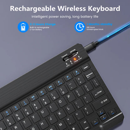 Mini Bluetooth Keyboard Wireless Keyboard Rechargeable For Phone Tablet Russian Spanish Keyboard For Android ios Windows Ai-TechWorld   ai-techworld