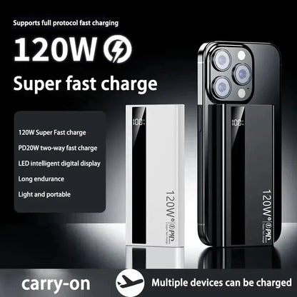Xiaomi 500000mAh High Capacity PowerBank 120W Super Fast Charging Portable External Battery Powerbank for iphone Huawei Ai-TechWorld 