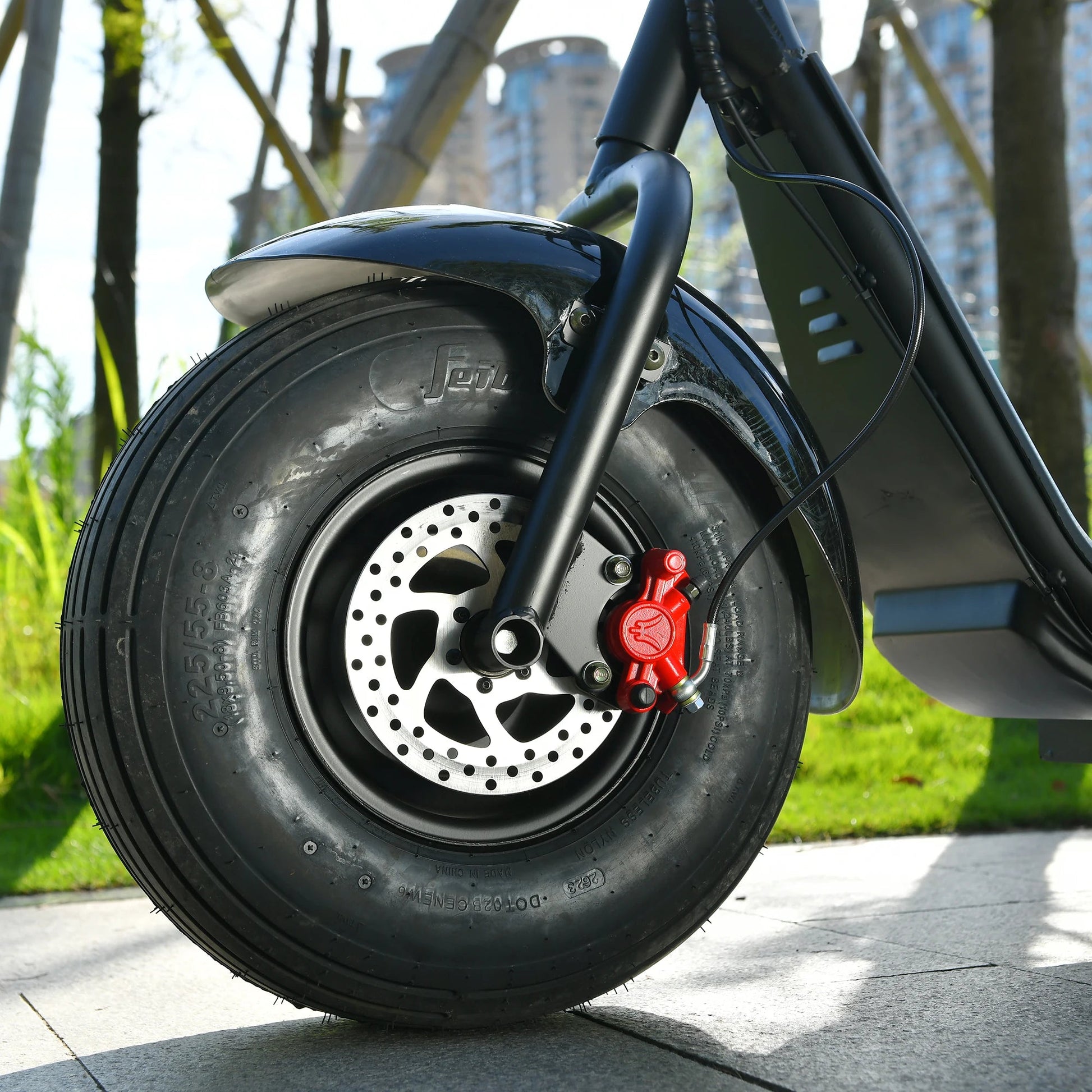 Mini Black Fat Tyre Electric Citycoco Scooter 60V12AH Motorbike E scooter 2000W Commuter electric scooter Ai-TechWorld 