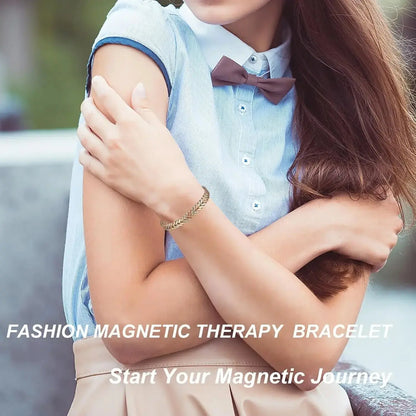 ARADOO Pure Copper Bracelets for Women 3500 Gauss Magnetic Therapy Braided Cuff Bangle Jewelry Gift Ai-TechWorld 