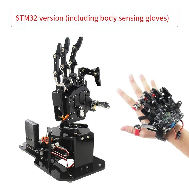 STEM For Arduino STM32 Bionic Robot Palm Hand Manipulator Open Source Code 5 Hands Educational Kit with Ps2/Somatosensory Gloves Ai-TechWorld 