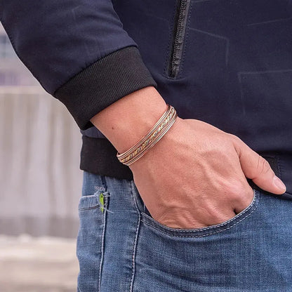 ARADOO Copper Bracelets for Women 99% Pure Copper Handwoven Bracelet Cuff Bangle Ai-TechWorld 