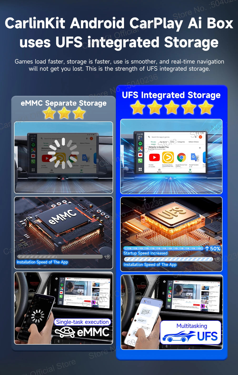 CarlinKit CarPlay Ai Box Android 13 SM6225 8 Cores 64GB 128GB Car Smart Streaming Box Wireless CarPlay Android Auto For Netflix Ai-TechWorld 