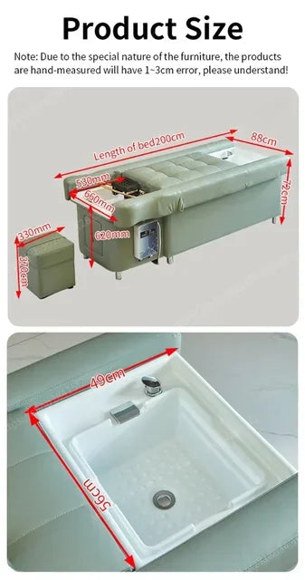 2025 Multifunctional Salon Back Lifting Foot Massage Bed Shampoo Chair Pedicure Head Spa Bed Shampoo Bed Ai-TechWorld 