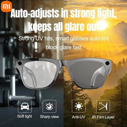 Xiaomi 8K HD AI Smart Glasses Photochromic Multifunction Bluetooth Calling Voice Assistant Music Player Translate Camera Glasses Ai-TechWorld 