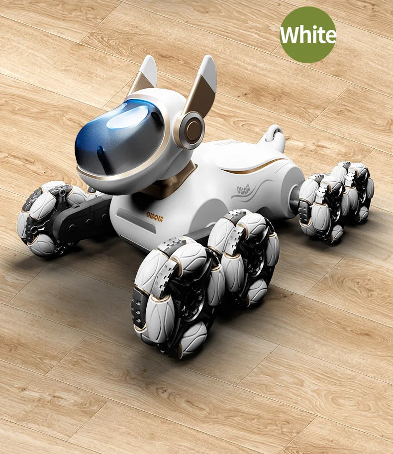 2025 NEW DWI Eight Wheeled Stunt Dog 2.4G Remote Control Intelligent Swing Arm Drift Robot Dog Climbing Car Children's Gift Toy Ai-TechWorld 