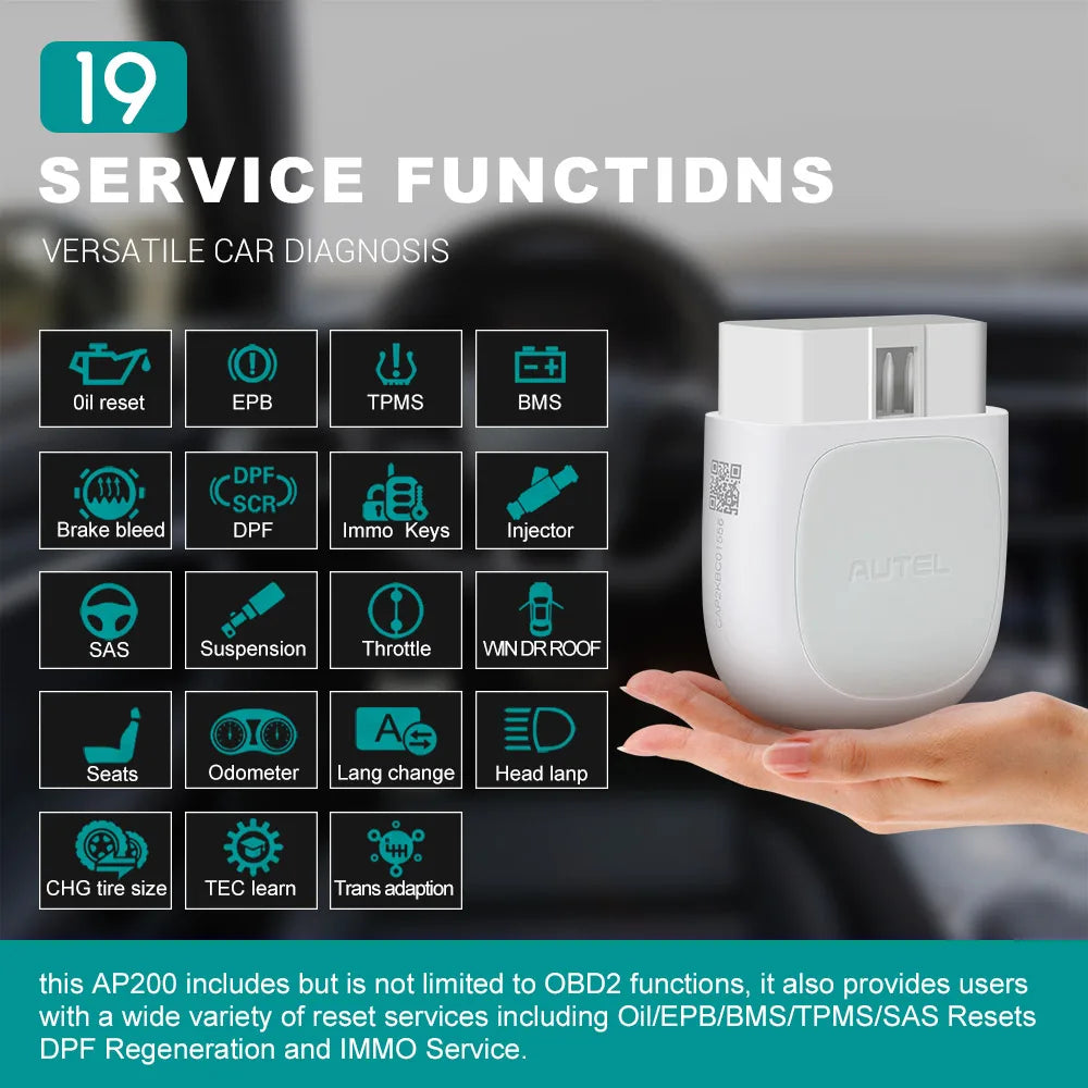 Autel MaxiAP AP200 Bluetooth Full Systems Diagnostic Tool with AutoVIN Service for Family DIYers Ai-TechWorld 