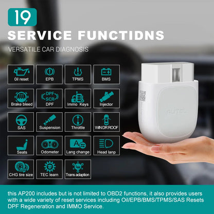 Autel MaxiAP AP200 Bluetooth Full Systems Diagnostic Tool with AutoVIN Service for Family DIYers Ai-TechWorld 