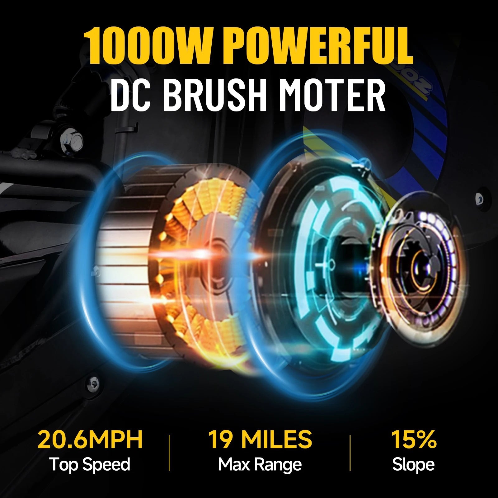 KOOZ HP112E PRO 36V 1000W Electric Motorcycle for Kids, Electric Dirt Bike Up to 20.6 MPH & 19 Miles Long-Range,UL 2849. Ai-TechWorld 