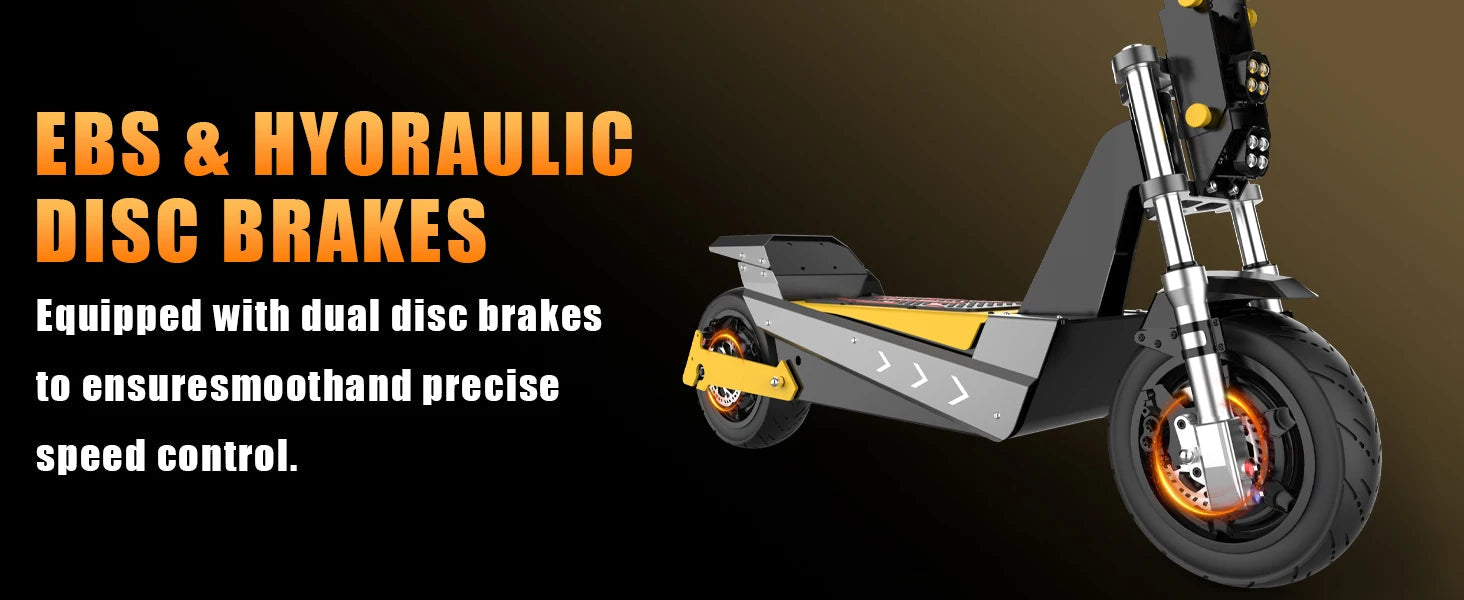 Terrosor 3000Wx2 Adult Electric Scooter Dual Motor Top Speed 50MPH,60V35AH, 11-inch Off-Road Tires Sport Folding EScooter Ai-TechWorld 