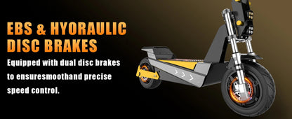 Terrosor 3000Wx2 Adult Electric Scooter Dual Motor Top Speed 50MPH,60V35AH, 11-inch Off-Road Tires Sport Folding EScooter Ai-TechWorld 