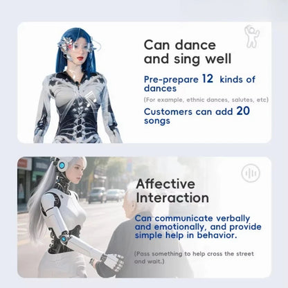 Bionic Humanoid Robot, Real Robot, Beauty Robot, Emotional Exchange and Life Interaction, Welcome Reception Robot Ai-TechWorld 