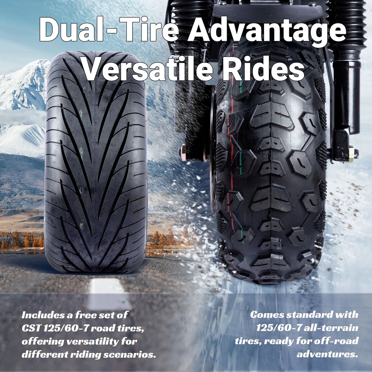 10000W Off-road Electric Scooter Dual Motors 14 Inch Off-Road Tyres 72V-40AH Panasonic Battery Speed 120KM/H elektro scooter Ai-TechWorld 