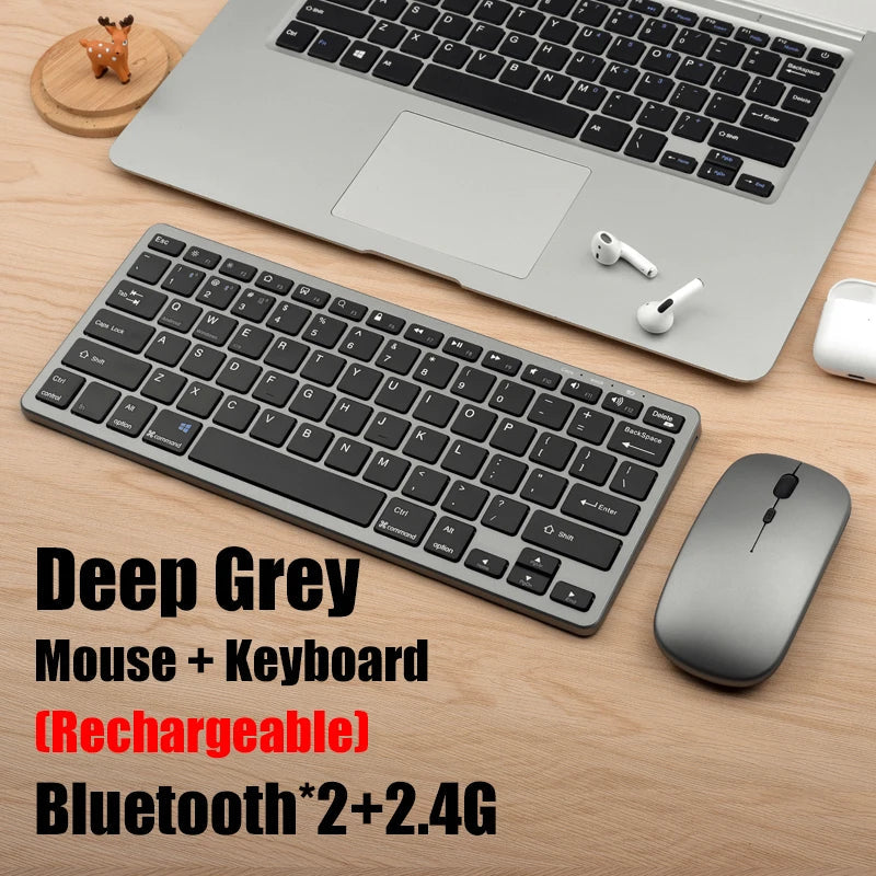 2.4G Wireless Keyboard Mouse Set Bluetooth 5.0 Keyboard Mouse Combo 2 modes Mini Keyboard Mouse For Laptop PC Accessories Ai-TechWorld   ai-techworld