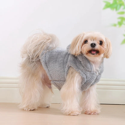 Soft Fleece Pet Dog Clothes Cute Hoodie Coat For Small Medium Dogs Cats Autumn Winter Puppy Hooded Jacket Sweater Pug Apparel Ai-TechWorld 