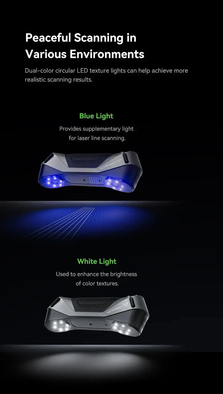 Creality 3D Scanner CR-Scan Raptor Blue NIR Light 0.02mm Accuracy 60FPS Anti-Shake Tracking Scanning Color Scanner for 3D Printe Ai-TechWorld 