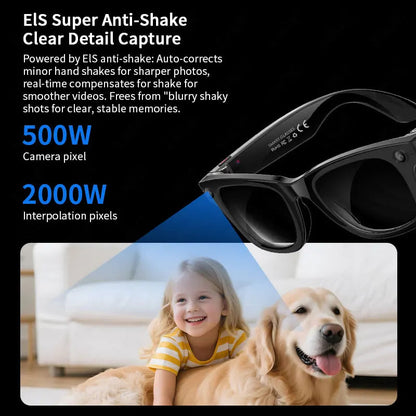 AI Smart Glasses 5 Million Pixels Recording Videos Photo Recognition Answer Translation 290mAh IP66 Waterproof Bluetooth Glasses Ai-TechWorld 