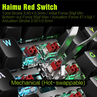 MRSVI K1 PRO Visual LCD AI Keyboard 80% Gaming Mechanical Keyboard Macro Red Axis Wired Detachable Cable RGB Backlight Hot Swap Ai-TechWorld   ai-techworld