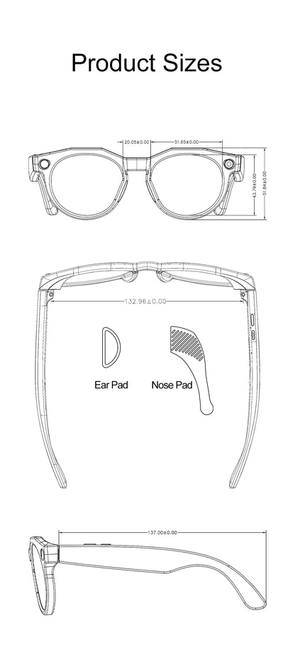 2026 New 4K HD AI Smart Glasses Men 800W Pixel Camera Bluetooth Call 4GB WIFI Transmission Voice Assistant Smart Glasses Women Ai-TechWorld 