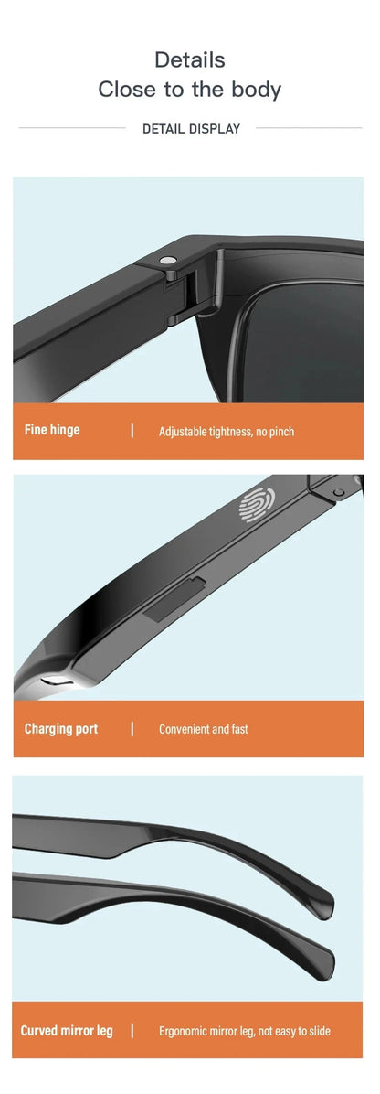 XIAOMI 4K Xiaomi 4K AI Smart Glasses With 100MP Camera Chat GPT Touch Sport Sunglasses Bluetooth Call Video Music Player For Men Ai-TechWorld 