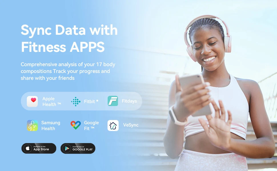 Scale for Body Weight, Smart Scale with 8-in-1 VA Display, High Precision Bathroom Digital Scale for Body Weight Heart Rate BMI Ai-TechWorld 