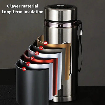 1Liter Stainless Steel Thermos Bottle with LED Temperature Vacuum Flask Ai-TechWorld 