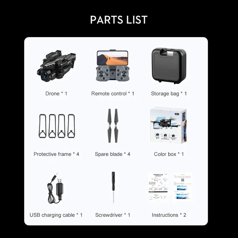 Lenovo K10Max Drone 8K Professinal Three Camera Optical Flow Localization Four-way Obstacle Avoidance RC for Adults Child Toys Ai-TechWorld 