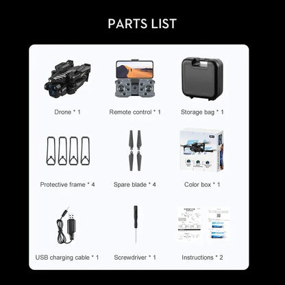 Lenovo K10Max Drone 8K Professinal Three Camera Optical Flow Localization Four-way Obstacle Avoidance RC for Adults Child Toys Ai-TechWorld 